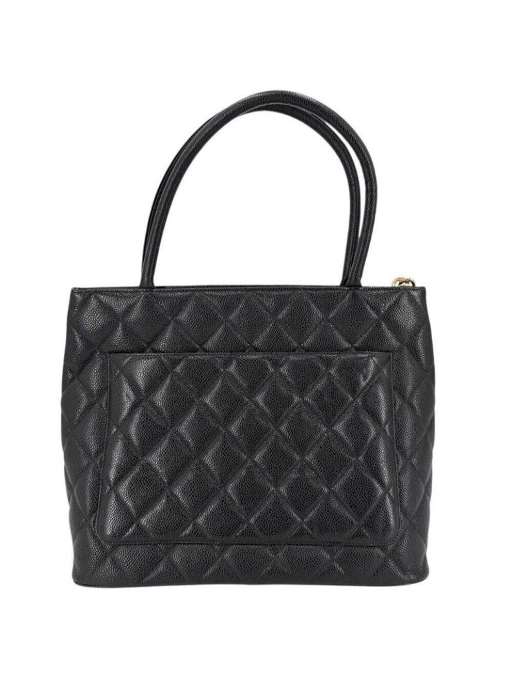 Chanel Tote Quilted Medallion Handbag Shoulder CC Logo - Picture 2 of 13